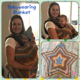 PATTERN Crochet Hooded Star Babywearing Blanket, DIGITAL DOWNLOAD, Crochet Blanket Pattern, Baby Wearing Blanket Pattern, Hand Made Handmade