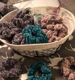 PATTERN - The Cyndi Scrunchie - DIGITAL DOWNLOAD, Velvet Crochet Scrunchie Pattern