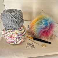 Cozy Crochet Kit - Rainbow Lyla Beanie