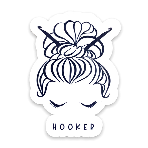 “Hooker” Crochet Sticker